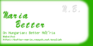 maria better business card